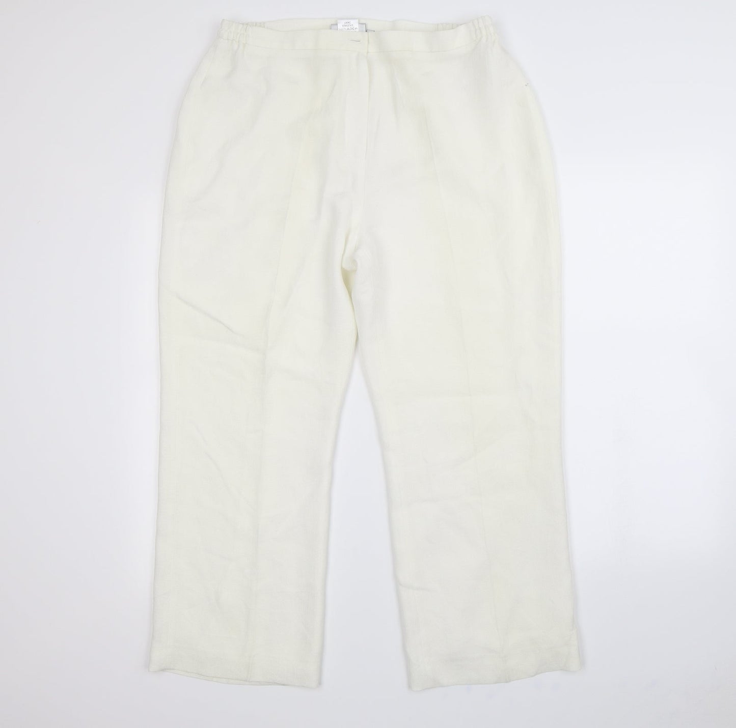 Personal Choice Womens White   Dress Pants Trousers Size 16 L30 in