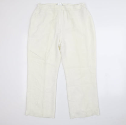 Personal Choice Womens White   Dress Pants Trousers Size 16 L30 in