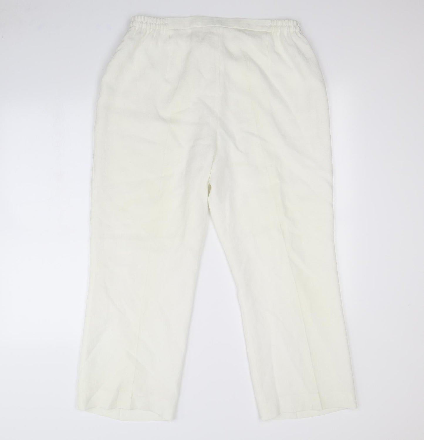 Personal Choice Womens White   Dress Pants Trousers Size 16 L30 in