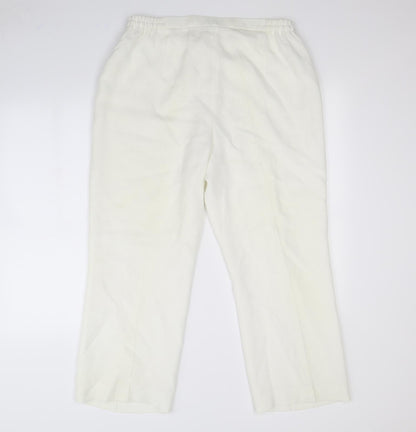 Personal Choice Womens White   Dress Pants Trousers Size 16 L30 in