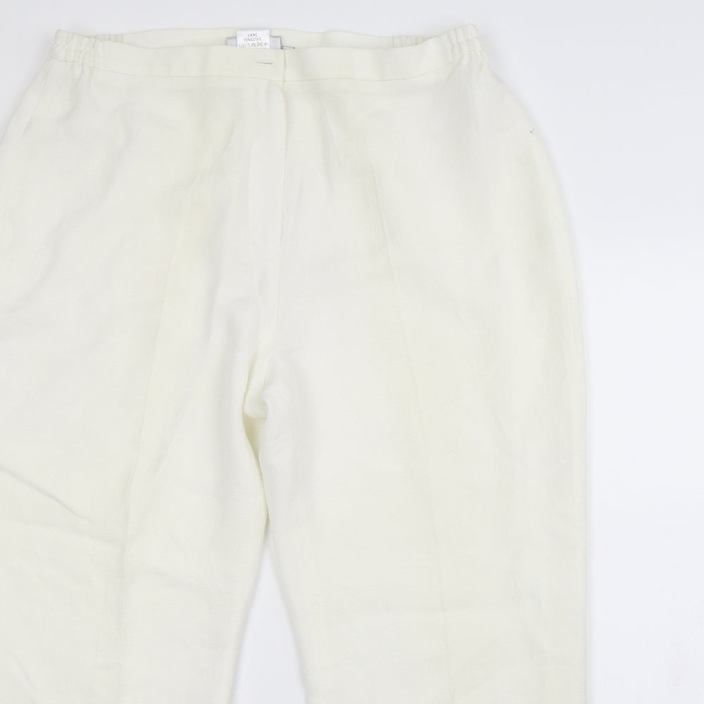 Personal Choice Womens White   Dress Pants Trousers Size 16 L30 in