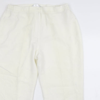 Personal Choice Womens White   Dress Pants Trousers Size 16 L30 in