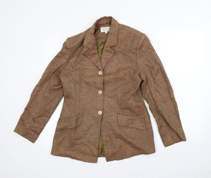 Phase Eight Womens Brown   Jacket Blazer Size 12  - Shoulder Pads