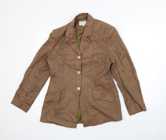 Phase Eight Womens Brown   Jacket Blazer Size 12  - Shoulder Pads