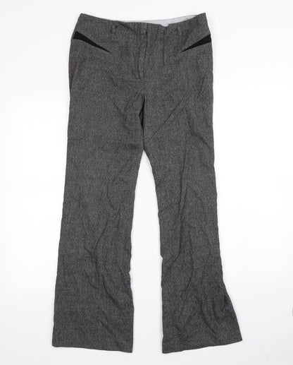 Womens UK Size 10 NEXT Regular Fit Dress Pants Grey Trousers