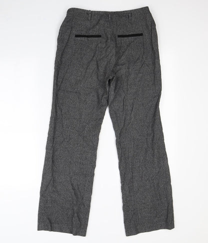 Womens UK Size 10 NEXT Regular Fit Dress Pants Grey Trousers