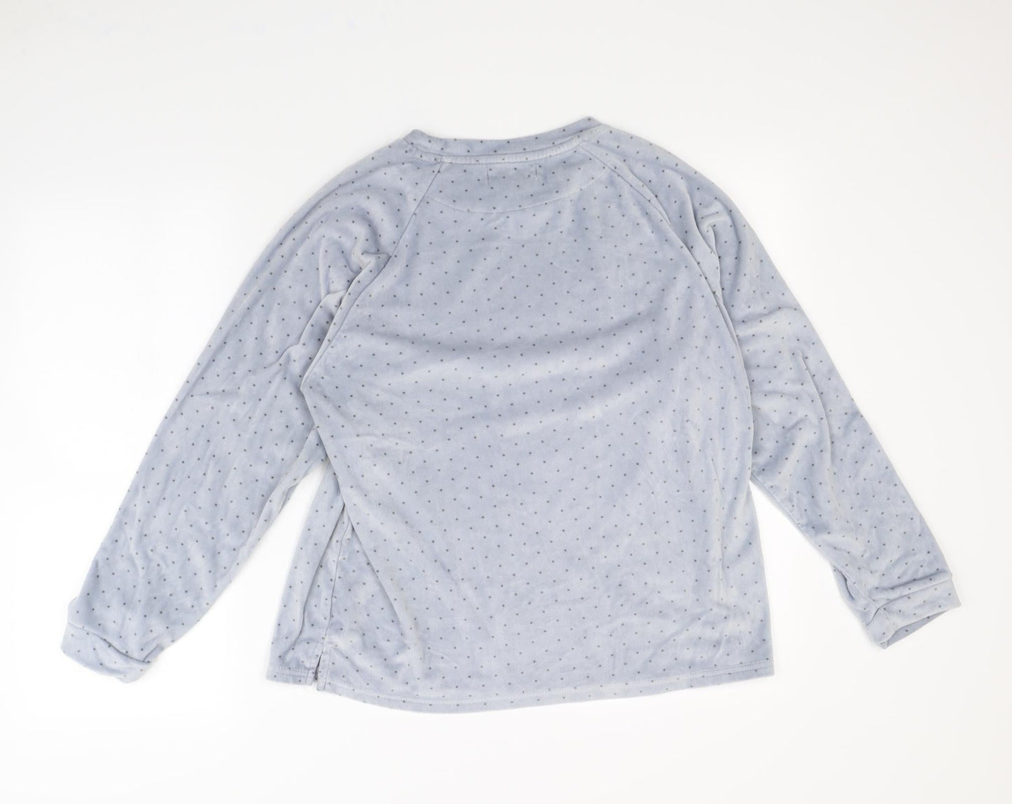 Love to lounge  Womens Blue Polka Dot Rayon Babydoll Pyjama Top Size S
