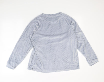 Love to lounge  Womens Blue Polka Dot Rayon Babydoll Pyjama Top Size S