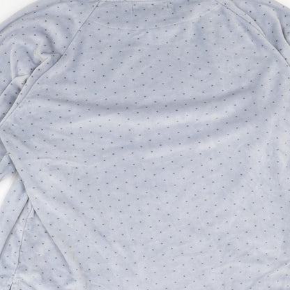 Love to lounge  Womens Blue Polka Dot Rayon Babydoll Pyjama Top Size S