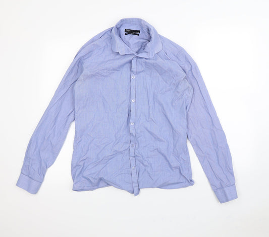 b&M Mens Blue    Dress Shirt Size 38