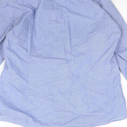 b&M Mens Blue    Dress Shirt Size 38