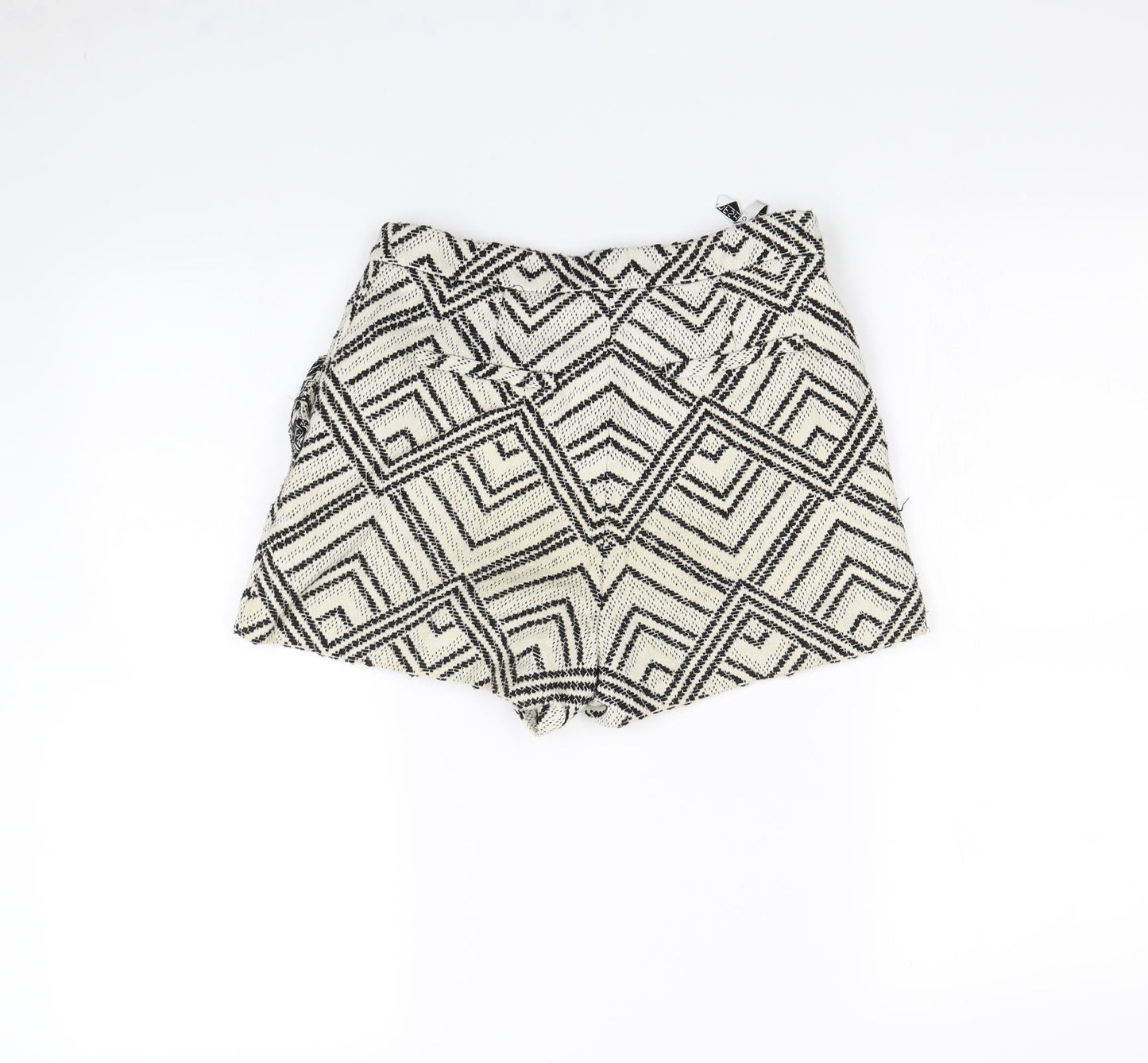 Topshop Womens Beige Geometric  Culotte Shorts Size 10