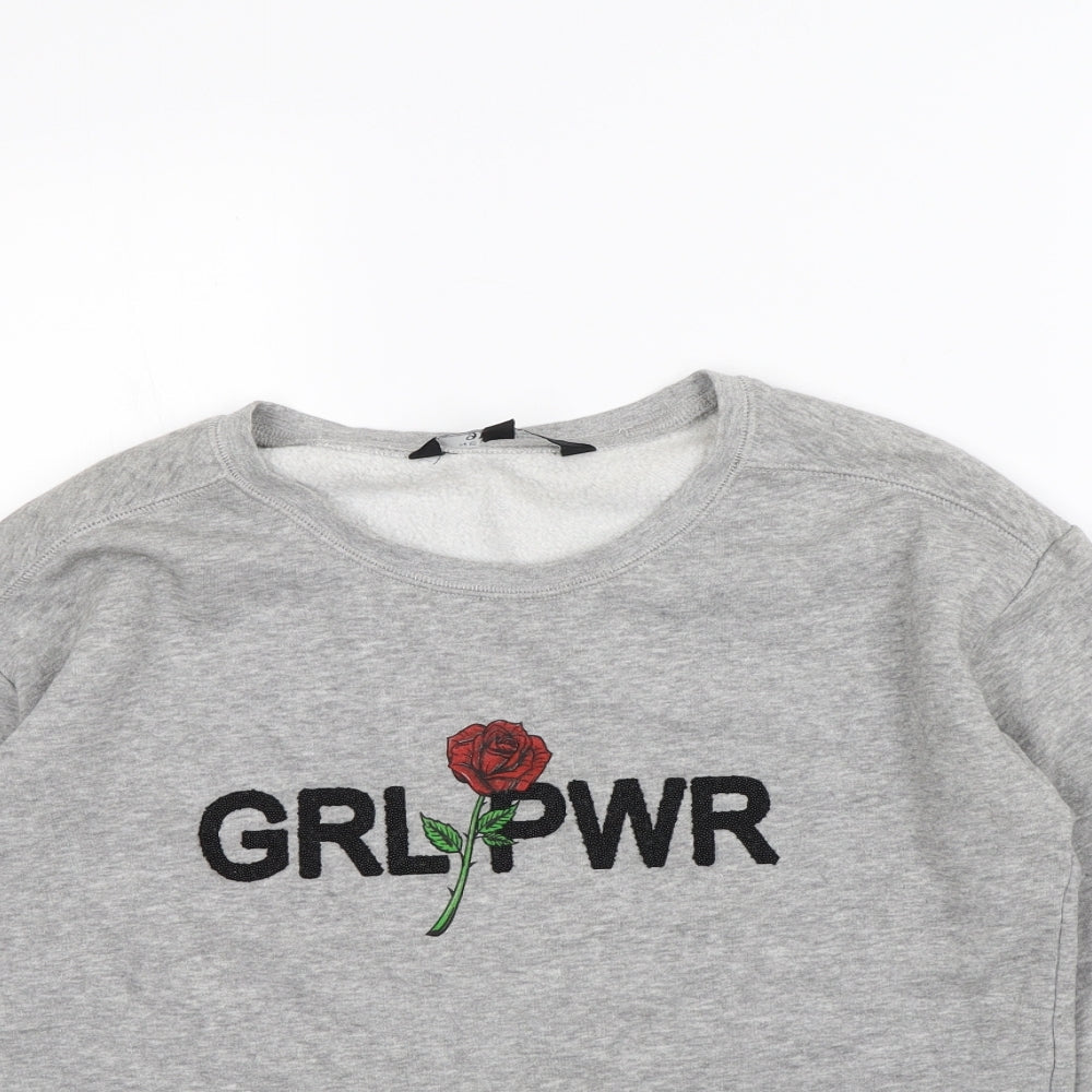 New Look Girls Grey   Pullover Jumper Size 12 Years  - Rose