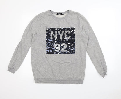 New Look Girls Grey   Pullover Jumper Size 14 Years  - NYC