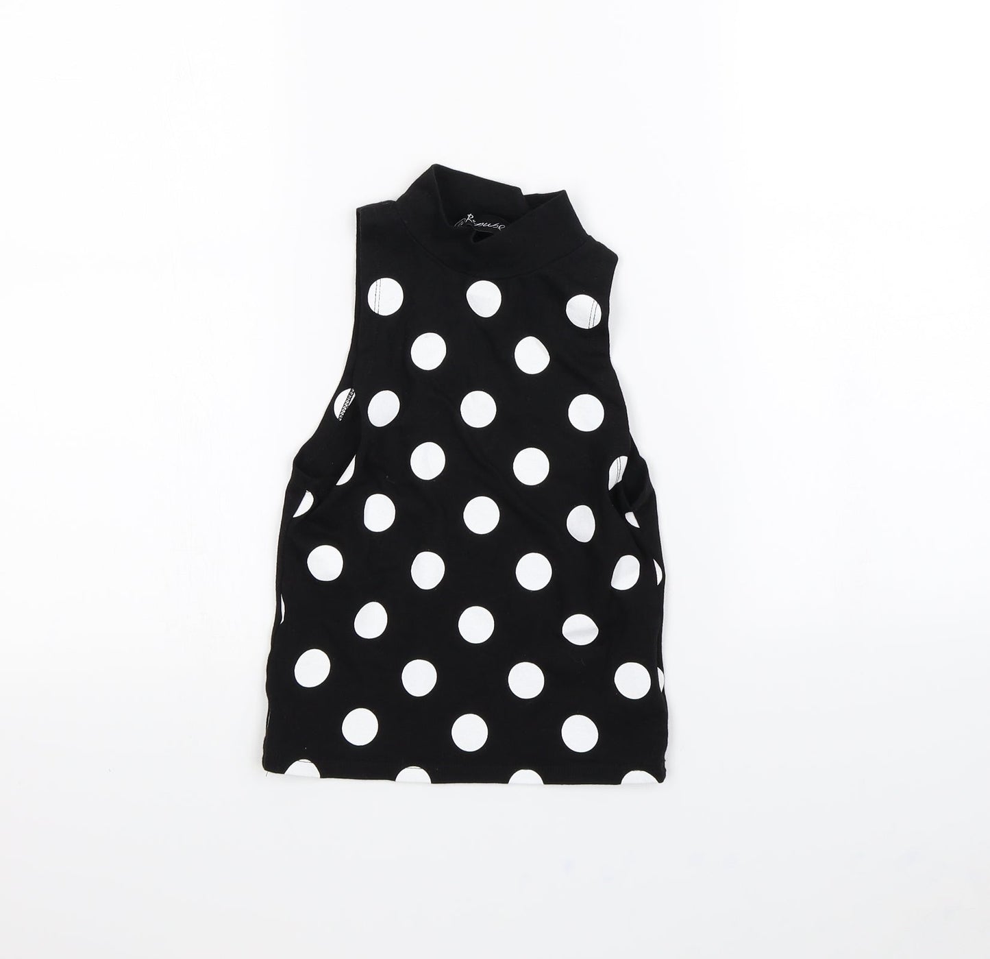 Womens UK Size 8 Republic Black Cropped Tank