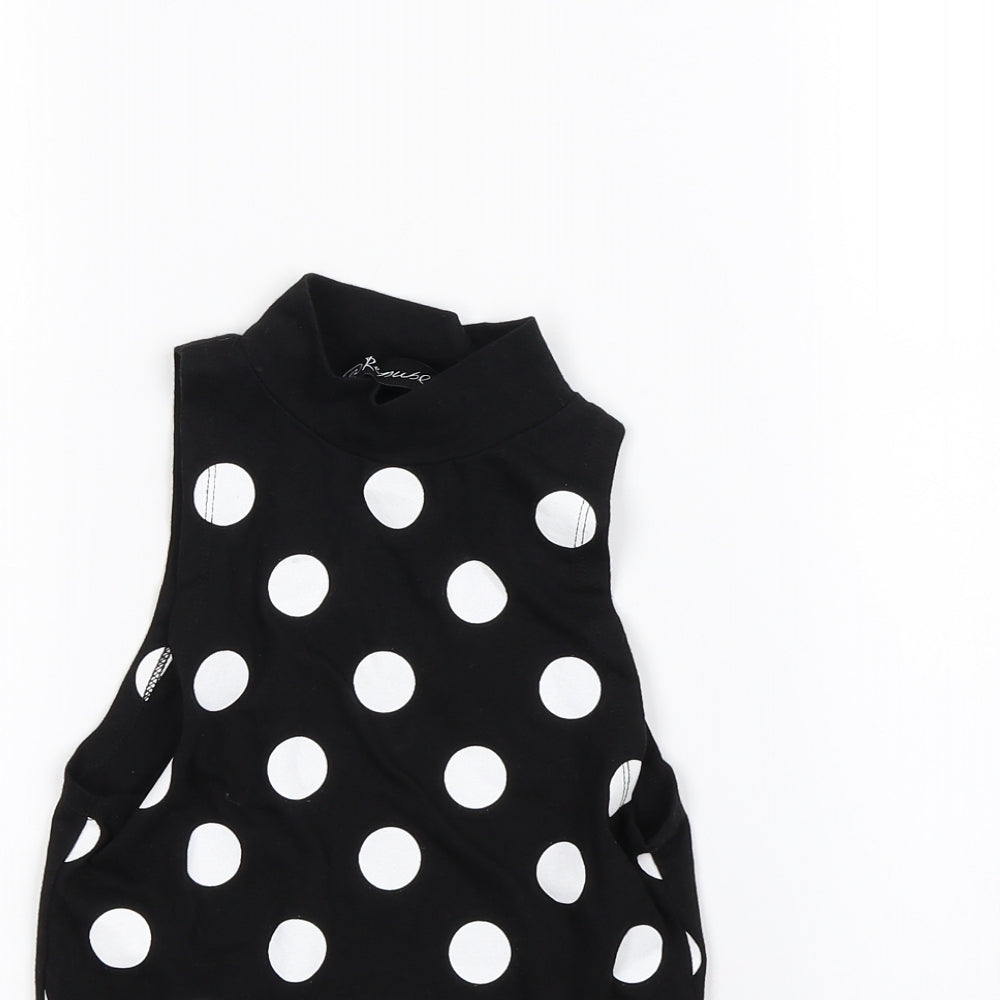 Womens UK Size 8 Republic Black Cropped Tank