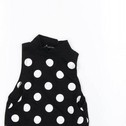 Womens UK Size 8 Republic Black Cropped Tank