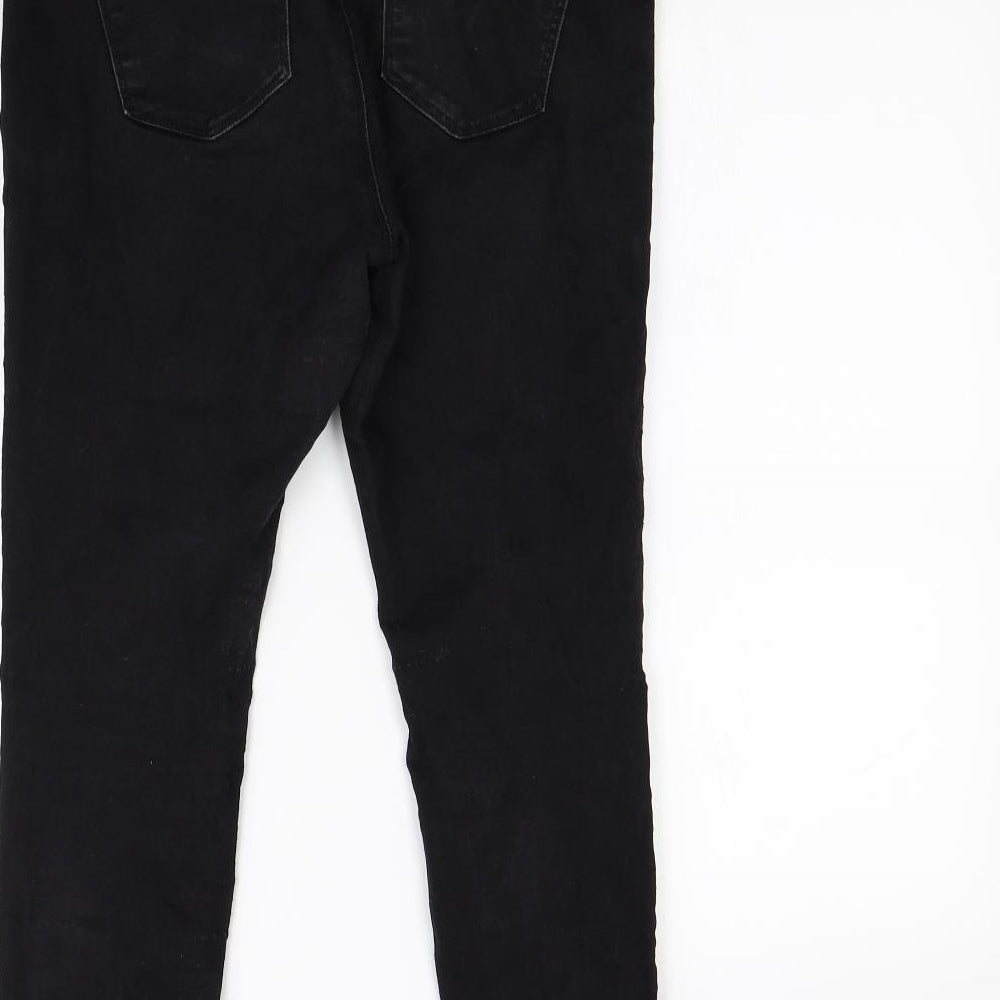 Womens UK Size 32 in Preworn Regular Fit Cropped Black Trousers