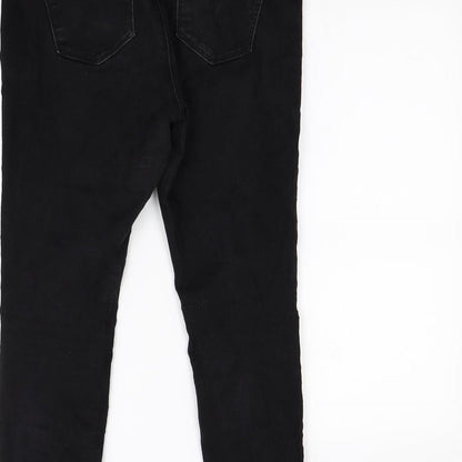 Womens UK Size 32 in Preworn Regular Fit Cropped Black Trousers