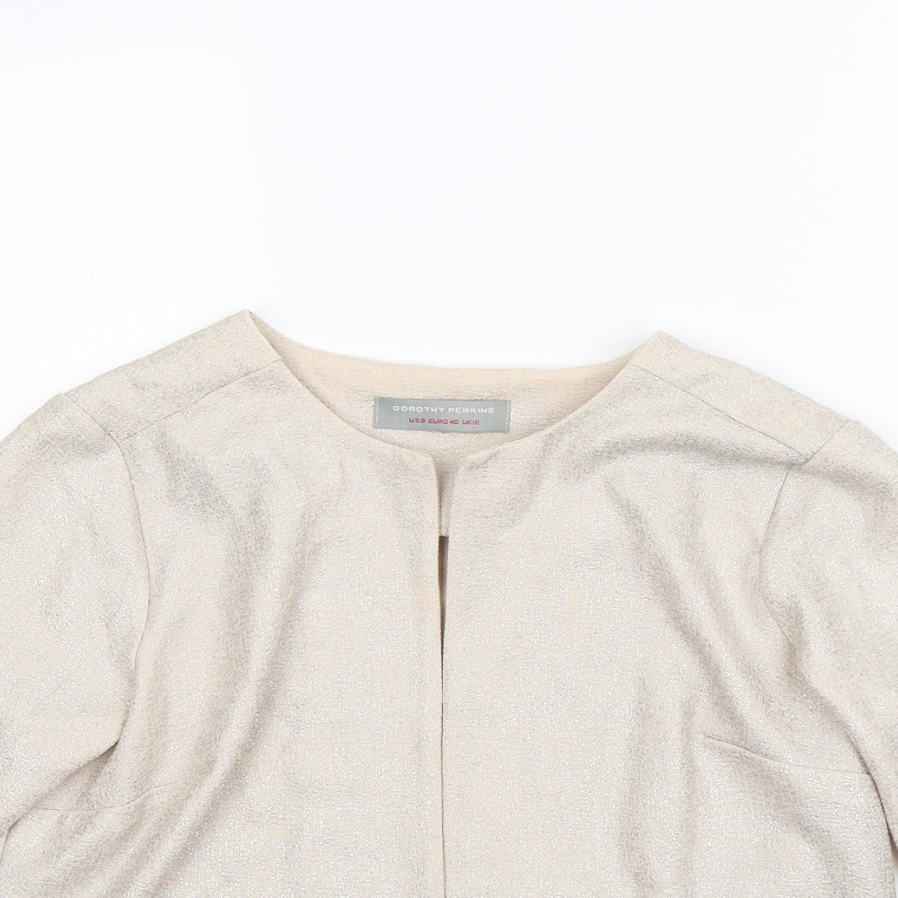 Womens UK Size 12 Dorothy Perkins Silver Jacket