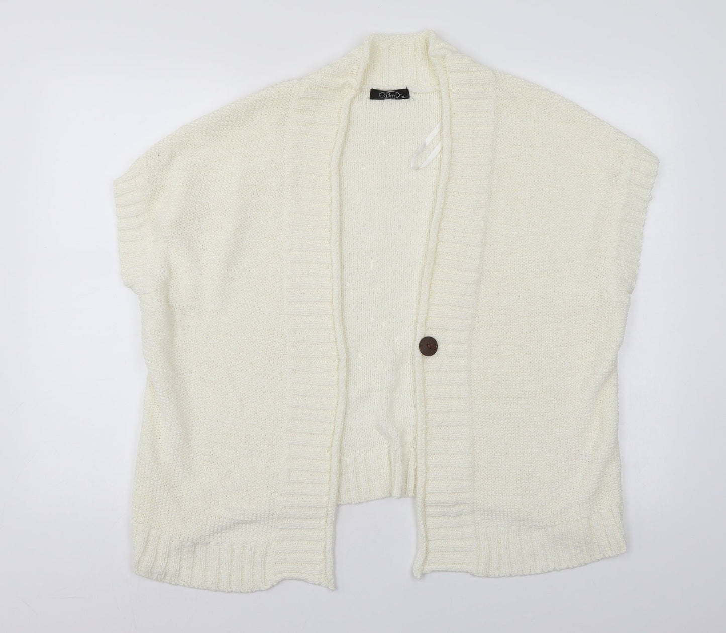 BM Womens White   Cardigan Jumper Size XL