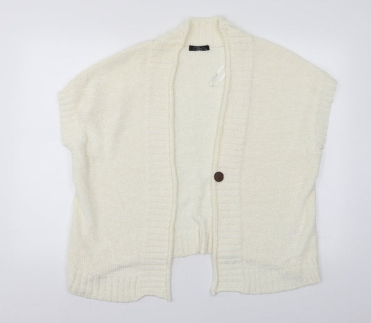 BM Womens White   Cardigan Jumper Size XL