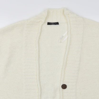 BM Womens White   Cardigan Jumper Size XL