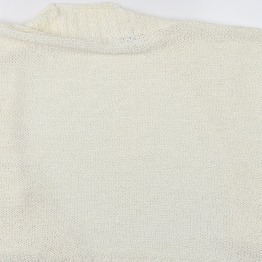 BM Womens White   Cardigan Jumper Size XL