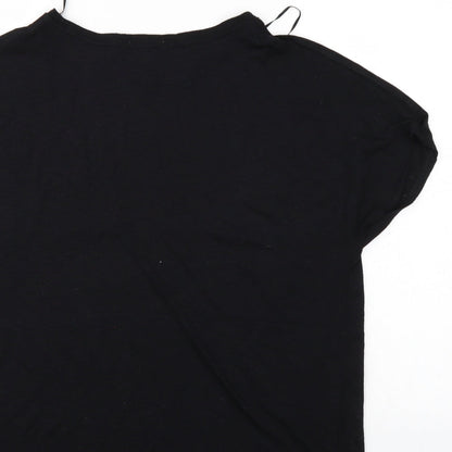 Papaya Womens Black   Basic T-Shirt Size L