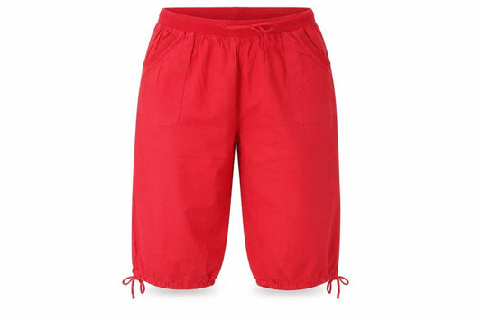 Womens UK Size 2XL Moda Regular Fit Cropped Red Trousers
