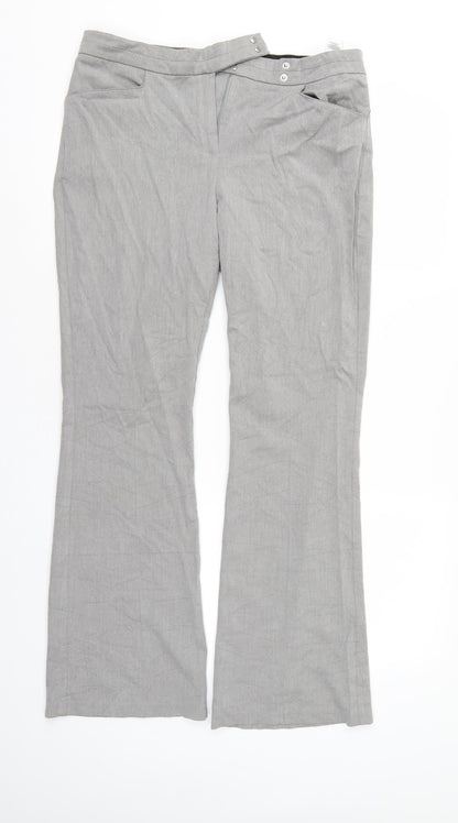 M&S Womens Grey   Trousers  Size 12 L27 in