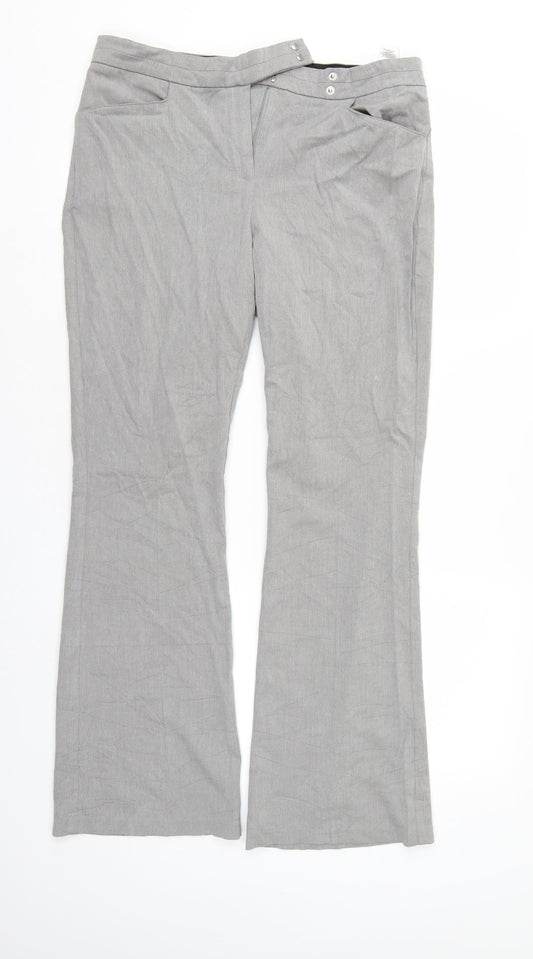 M&S Womens Grey   Trousers  Size 12 L27 in