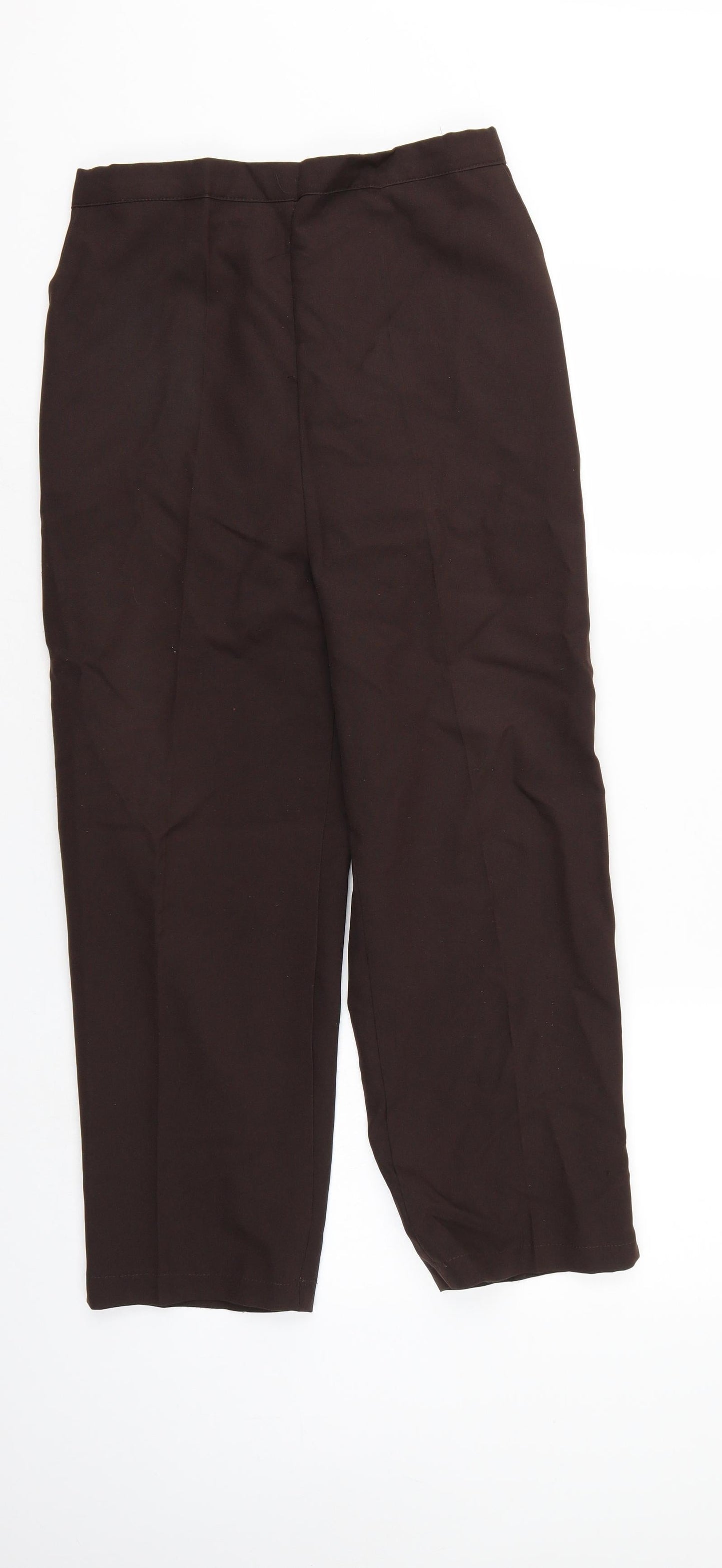 Womens UK Size 12 Preworn Regular Fit  Brown Trousers