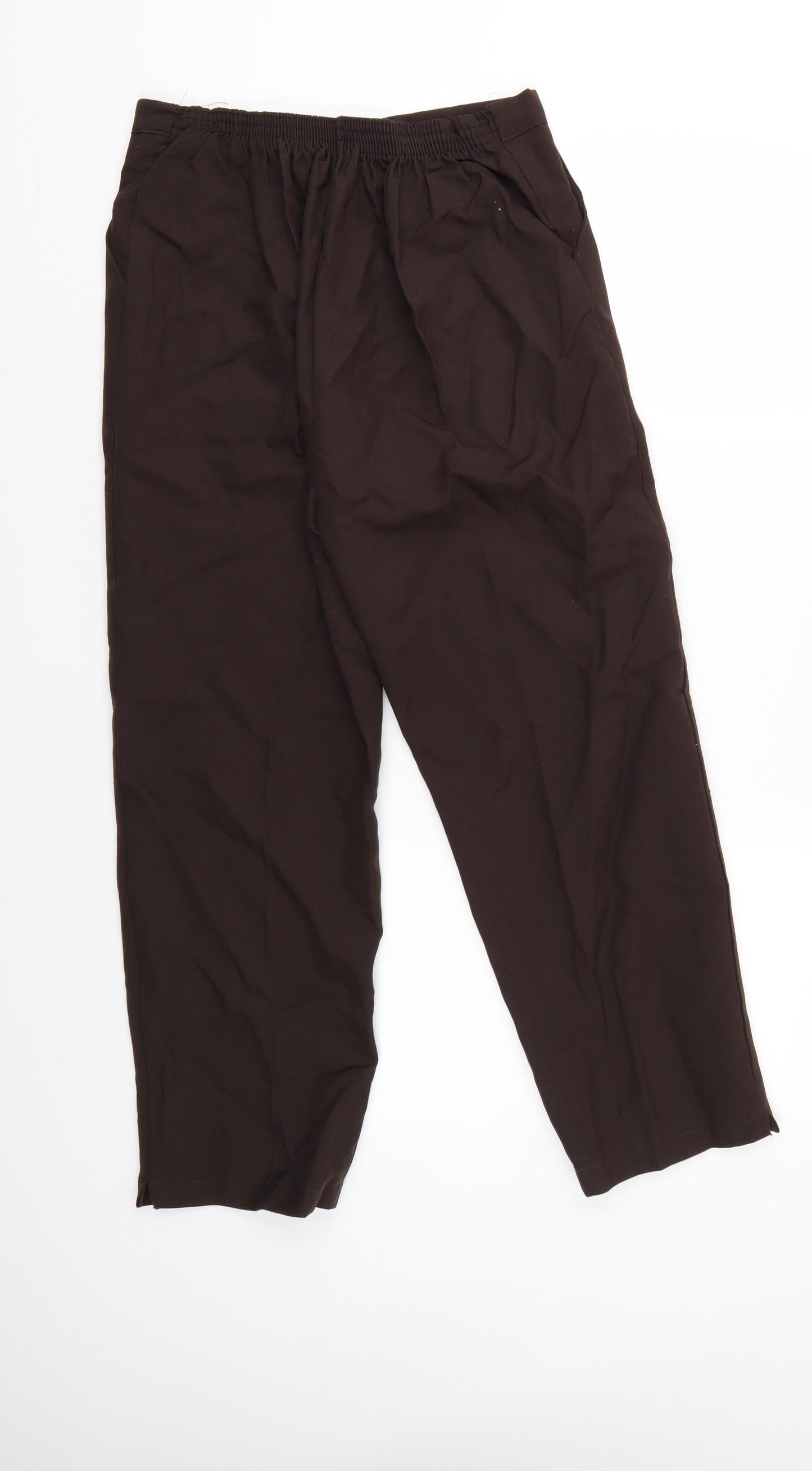 Womens UK Size 12 Preworn Regular Fit  Brown Trousers