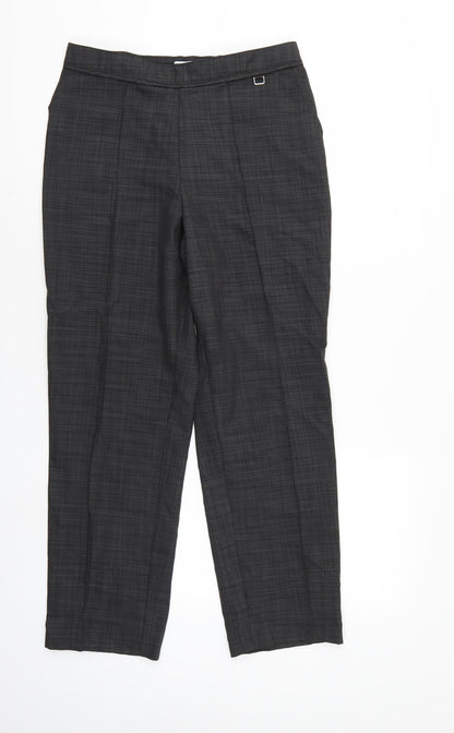 M&S Womens Grey   Trousers  Size 10 L26 in - Elastic Waist