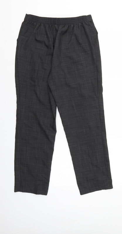 M&S Womens Grey   Trousers  Size 10 L26 in - Elastic Waist
