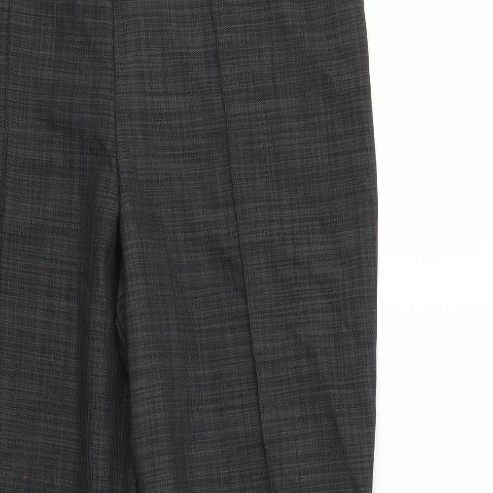 M&S Womens Grey   Trousers  Size 10 L26 in - Elastic Waist