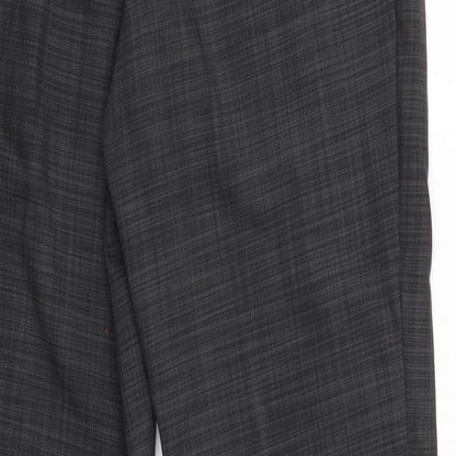 M&S Womens Grey   Trousers  Size 10 L26 in - Elastic Waist