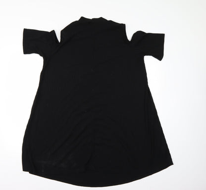 Preworn Womens Black Striped  Shift