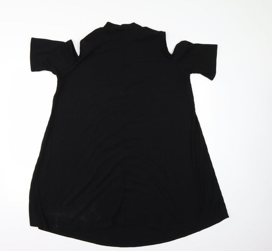 Preworn Womens Black Striped  Shift