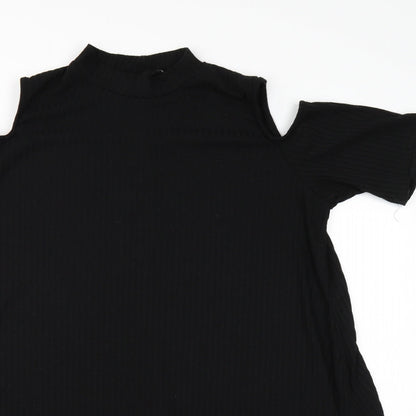 Preworn Womens Black Striped  Shift