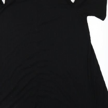 Preworn Womens Black Striped  Shift