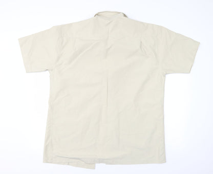 Simon Taylor Mens Ivory    Button-Up Size L