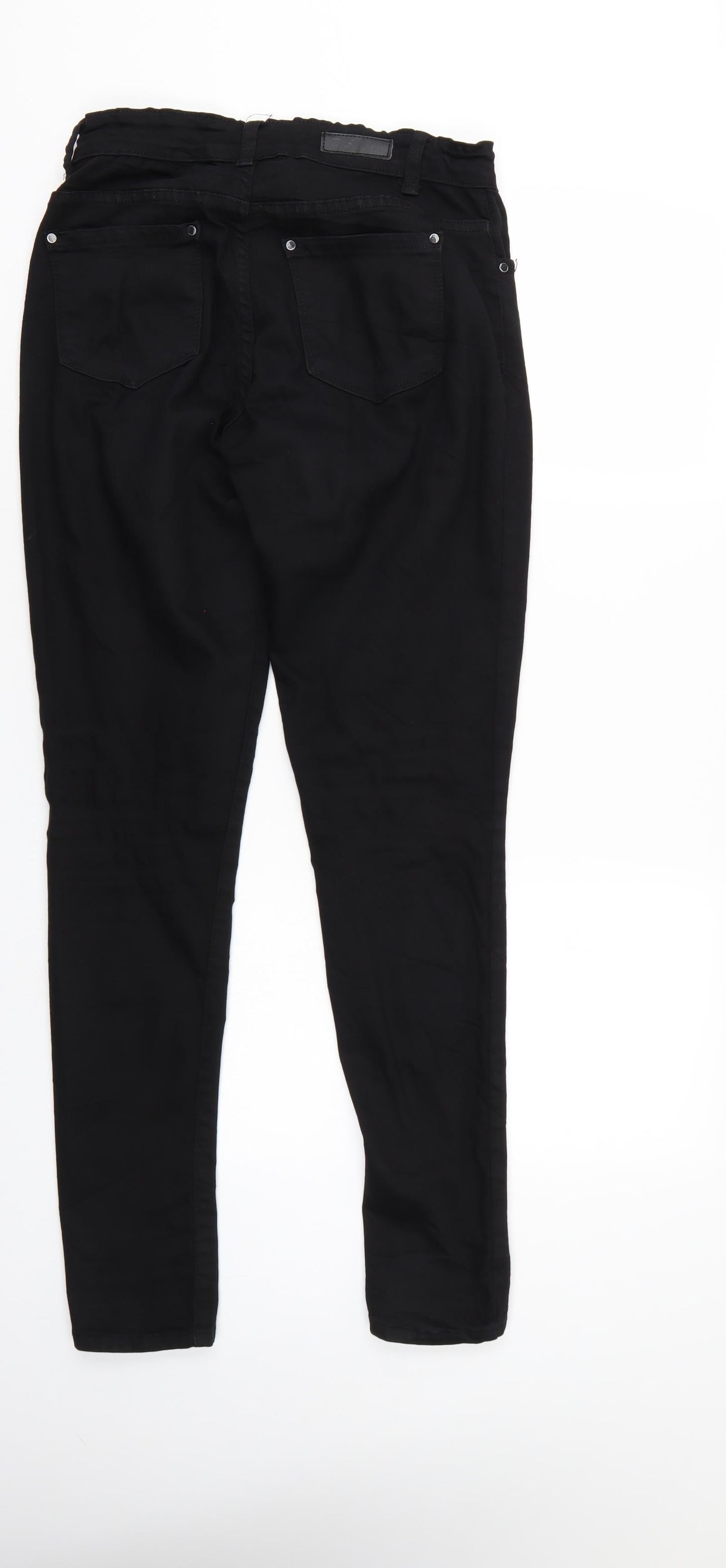 B S Jeans Womens Black  Denim Tapered Jeans Size 8 L30 in