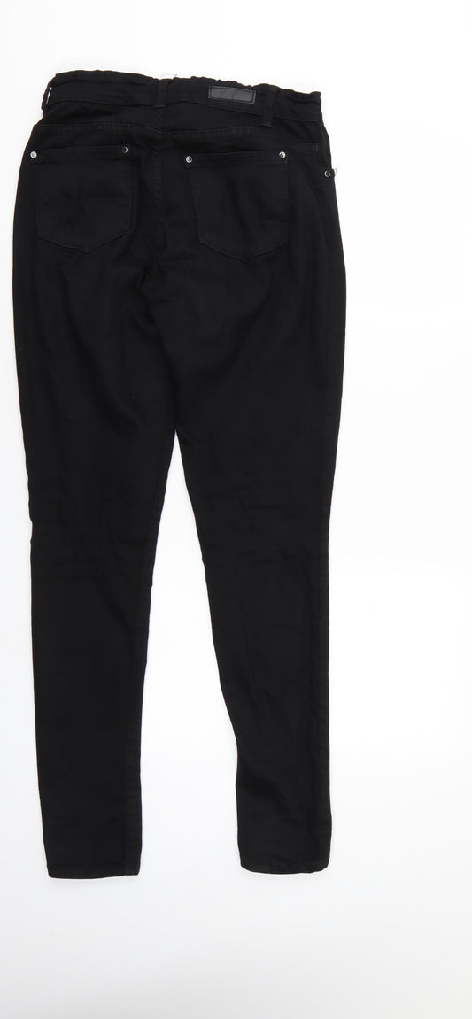 B S Jeans Womens Black  Denim Tapered Jeans Size 8 L30 in