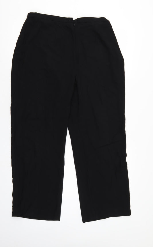 ELVI Womens Black   Trousers   L26 in - Elastic Waist