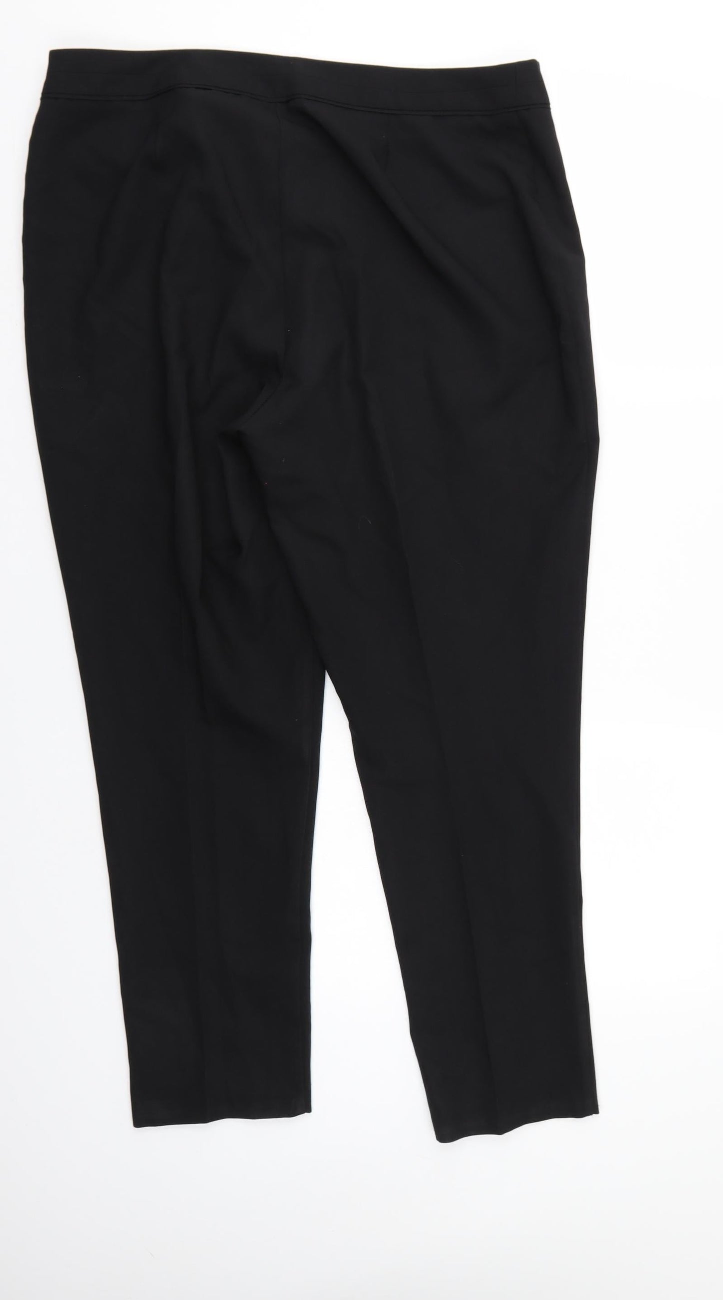 Womens UK Size 16 Preworn Regular Fit  Black Trousers
