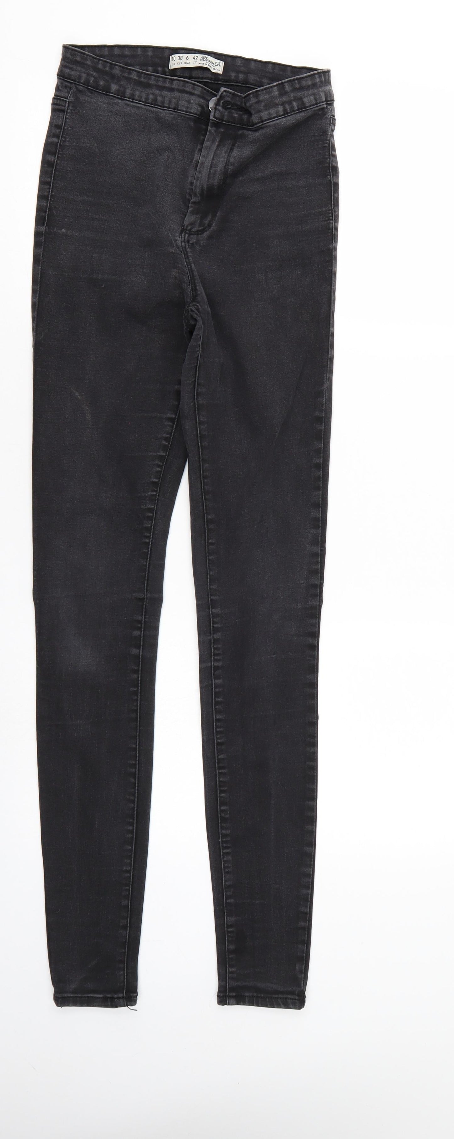 Denim & Co. Womens Black  Denim Skinny Jeans Size 10 L28 in - Elastic Waist