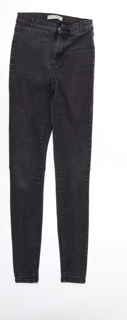 Denim & Co. Womens Black  Denim Skinny Jeans Size 10 L28 in - Elastic Waist