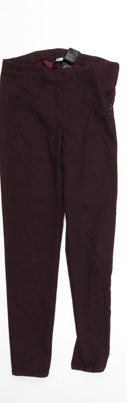 H& Womens Red  Denim Skinny Jeans Size 8 L26 in